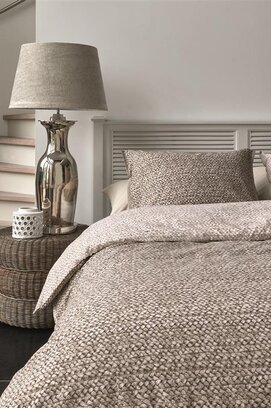 Riviera Maison Dekbedovertrek Braided  Taupe 240x200/220 cm