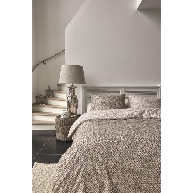 Riviera Maison Housse de couette tressée Taupe 240x200/220 cm