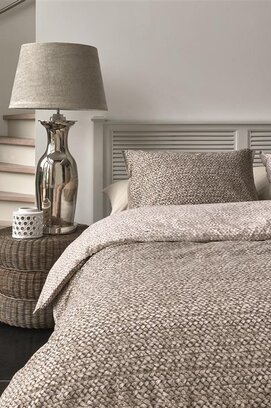 Riviera Maison Housse de couette tressée Taupe 260x200/220 cm