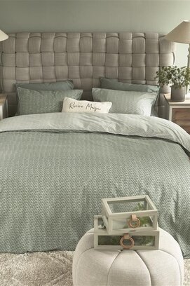 Riviera Maison Dekbedovertrek Bambu  Grijsgroen 140x200/220 cm