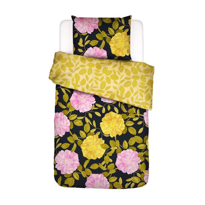 Covers & Co Bloom with a view Dekbedovertrek Black 200x200/220 Covers & Co Bloom with a view Dekbedovertrek Black 200x200/220