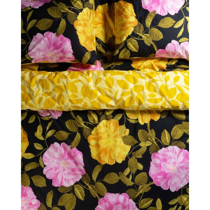 Covers & Co Bloom with a view Dekbedovertrek Black 200x200/220 Covers & Co Bloom with a view Dekbedovertrek Black 200x200/220
