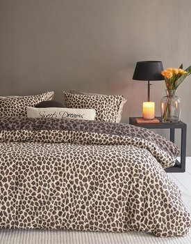 Riviera Maison Dekbedovertrek Cheetah brown 240x200/220