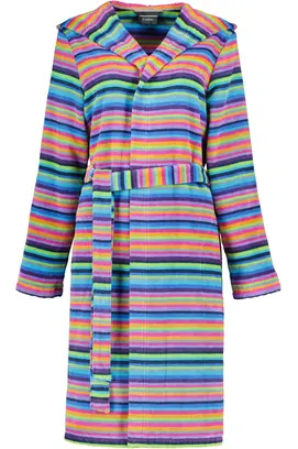 Cawo Dames Badjas met capuchon 1454 14 multicolor Maat 42