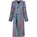 Cawö Cawo Dames Badjas met capuchon 7076 84 multicolor Maat 32/34