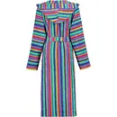 Cawö Cawo Dames Badjas met capuchon 7076 84 multicolor Maat 32/34