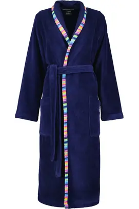 Cawo Ladies Bathrobe with shawl collar 839 11 navy Size 36