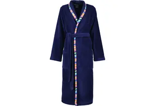 Cawo Dames Badjas met sjaalkraag 839 11 marine Maat 36