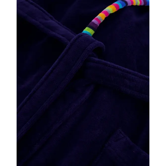 Cawo Ladies Bathrobe with shawl collar 839 11 navy Size 44