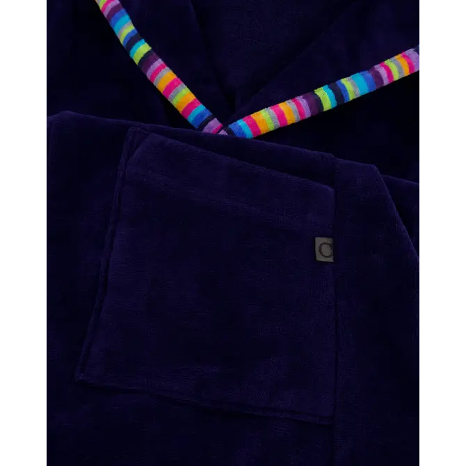 Cawo Robe de chambre à capuche pour femme 840 11 marine Taille 40