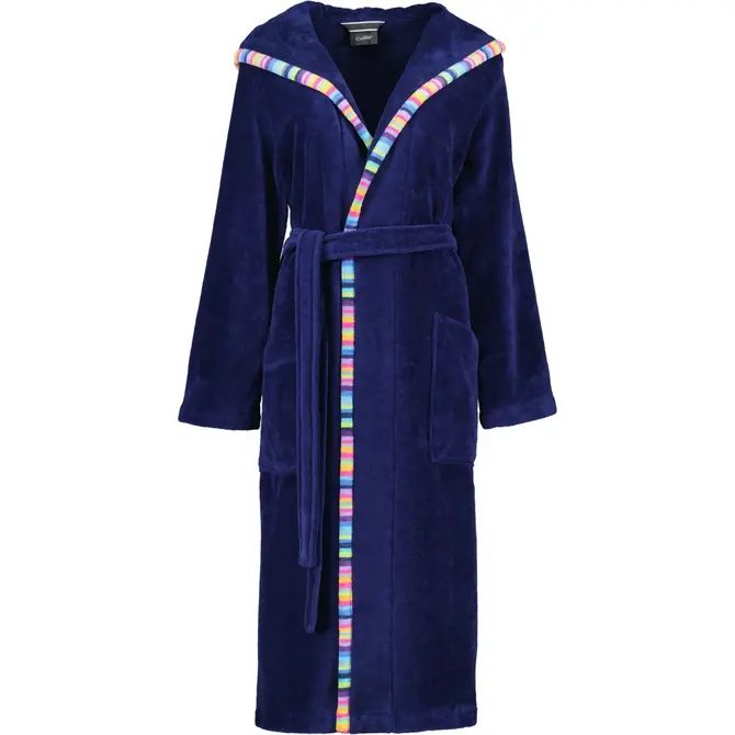 Cawo Peignoir à capuche pour femme 840 11 marine Taille 46