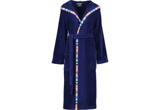 Cawo Dames Badjas met capuchon 840 11 marine Maat 48