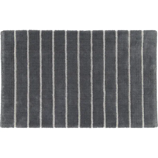 CAWÖ Home Keerbare  Badmat Balance Gestreept 1008 73 anthrazit 60x100