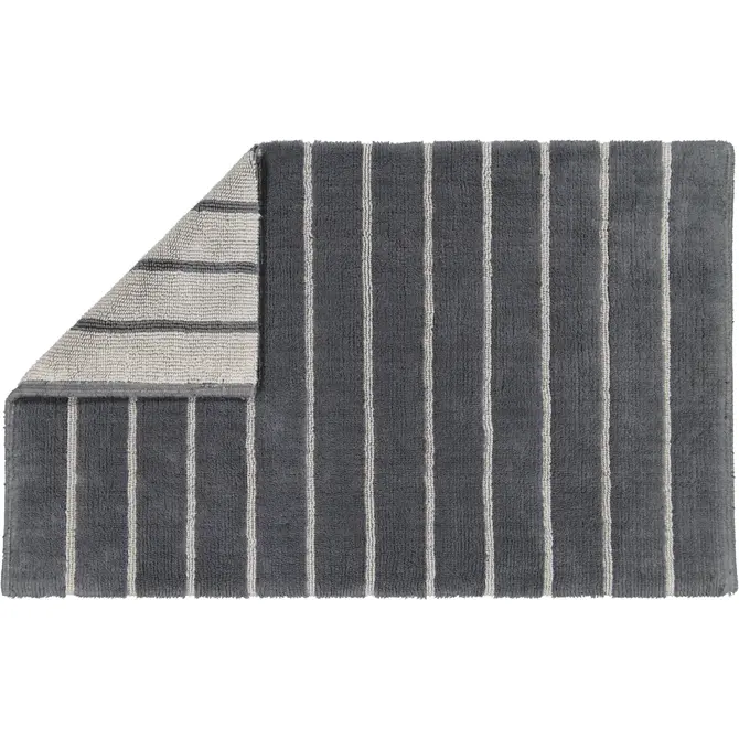 CAWÖ Home Tapis de bain réversible Balance Rayé 1008 73 anthracite 60x100