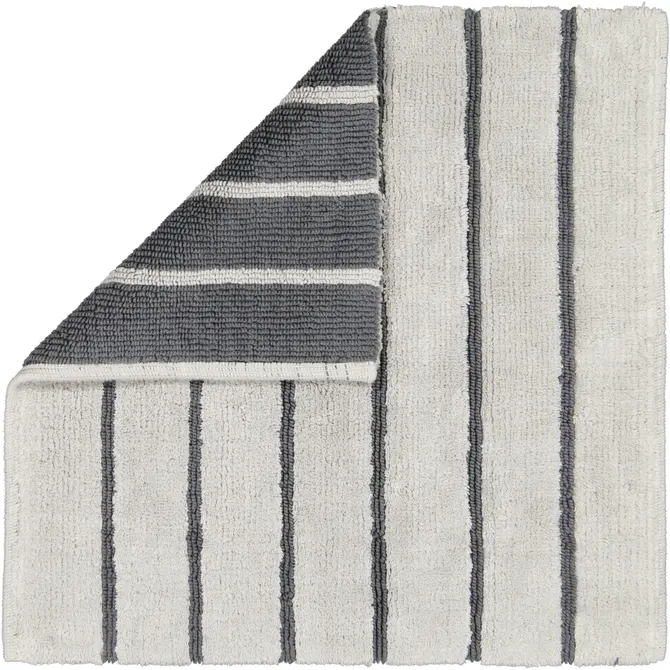 CAWÖ Home Keerbare  Badmat Balance Gestreept 1008 77 platin 60x60 CAWÖ Home Keerbare  Badmat Balance Gestreept 1008 77 platin 60x60