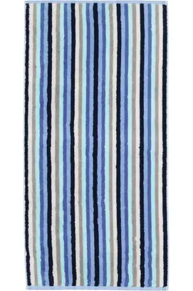 Cawo Shades Rayures Serviette d'invité 30x50 aqua