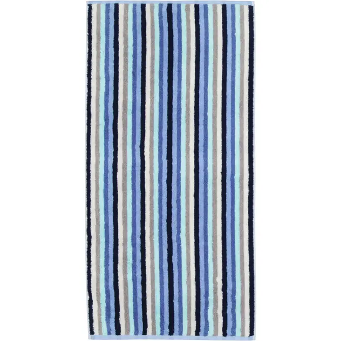 Cawo Shades Rayures Serviette d'invité 30x50 aqua