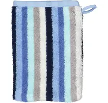 Cawo Shades Streifen Washandje 16x22 aqua