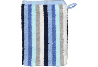 Cawo Shades Gant de toilette rayé 16x22 aqua