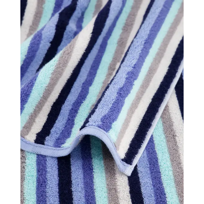 Cawo Shades Gant de toilette à rayures 16x22 aqua