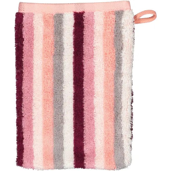 Cawo Shades Streifen Washandje 16x22 beere