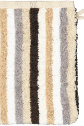 Cawo Shades Rayures Gant de toilette 16x22 sable
