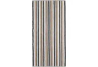 Cawo Shades Rayures Serviette d'invité 30x50 pierre