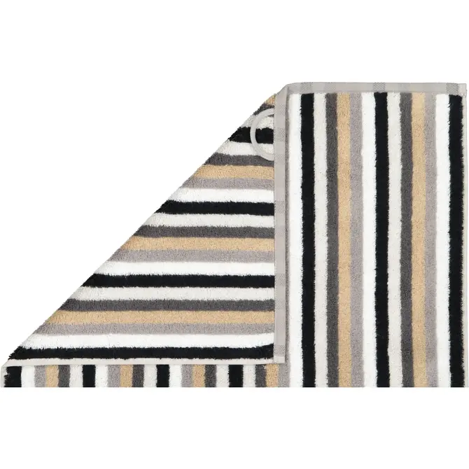 Cawo Shades Rayures Serviette d'invité 30x50 pierre Cawo Shades Rayures Serviette d'invité 30x50 pierre
