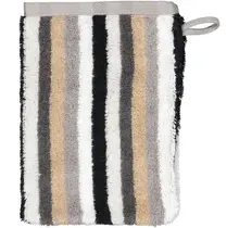 Cawo Shades Gant de toilette à rayures 16x22 pierre