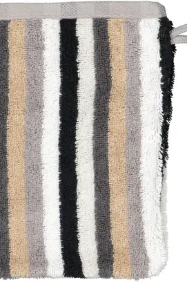 Cawo Shades Rayures Gant de toilette 16x22 pierre