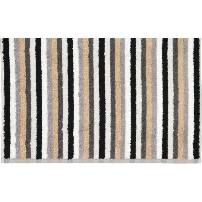 Cawo Shades Gant de toilette à rayures 16x22 pierre