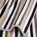 Cawö Cawo Shades Gant de toilette à rayures 16x22 pierre