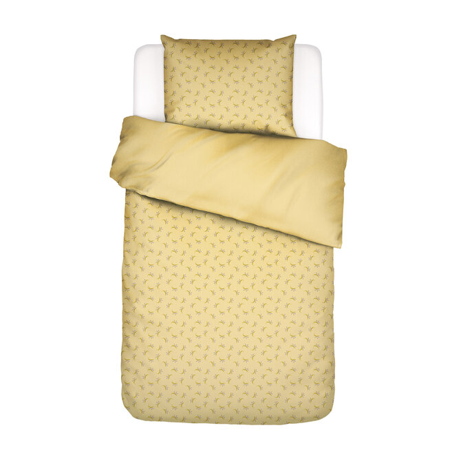 Covers & Co Lily melody Dekbedovertrek Lemon yellow 140x200/220 Covers & Co Lily melody Dekbedovertrek Lemon yellow 140x200/220