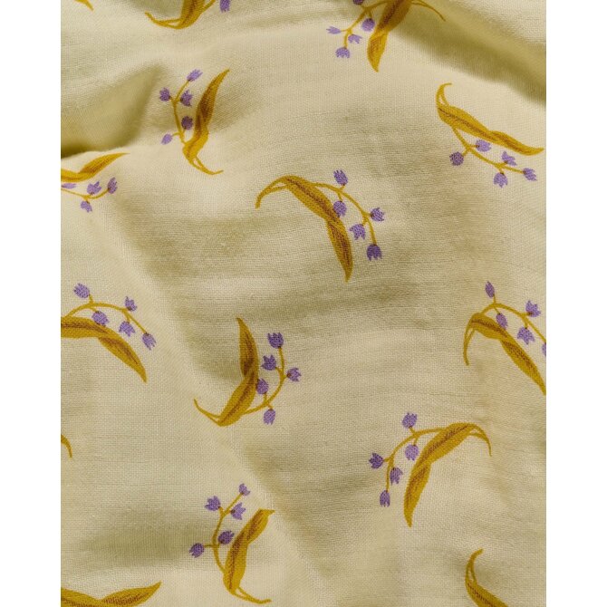 Covers & Co Lily melody Dekbedovertrek Lemon yellow 140x200/220 Covers & Co Lily melody Dekbedovertrek Lemon yellow 140x200/220