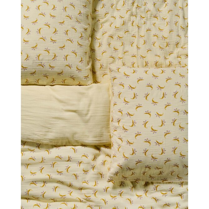 Covers & Co Lily melody Dekbedovertrek Lemon yellow 140x200/220 Covers & Co Lily melody Dekbedovertrek Lemon yellow 140x200/220