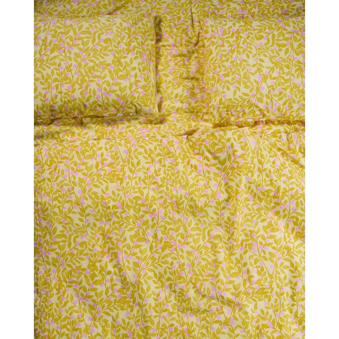 Covers & Co Petite berry Dekbedovertrek Lemon yellow 200x200/220