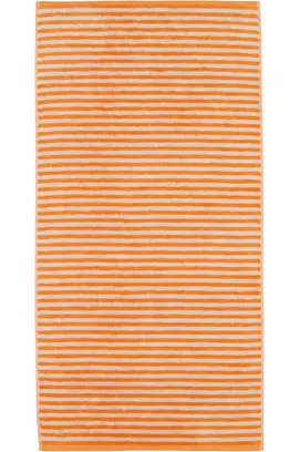Cawo Campus Ringel Handdoek 50x100 mandarine