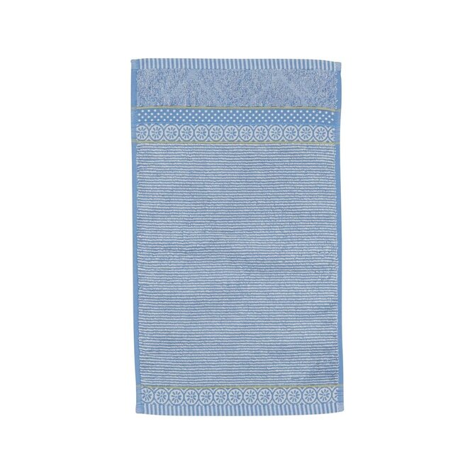 Pip Studio Soft Zellige handdoek Blauw Grijs 55x100 cm