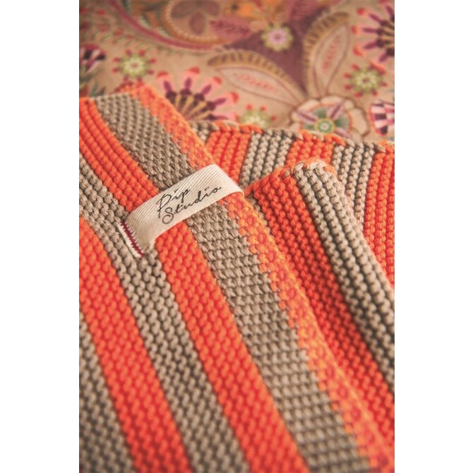Pip Studio Bonsoir Stripe Throw Orange 130x170 cm