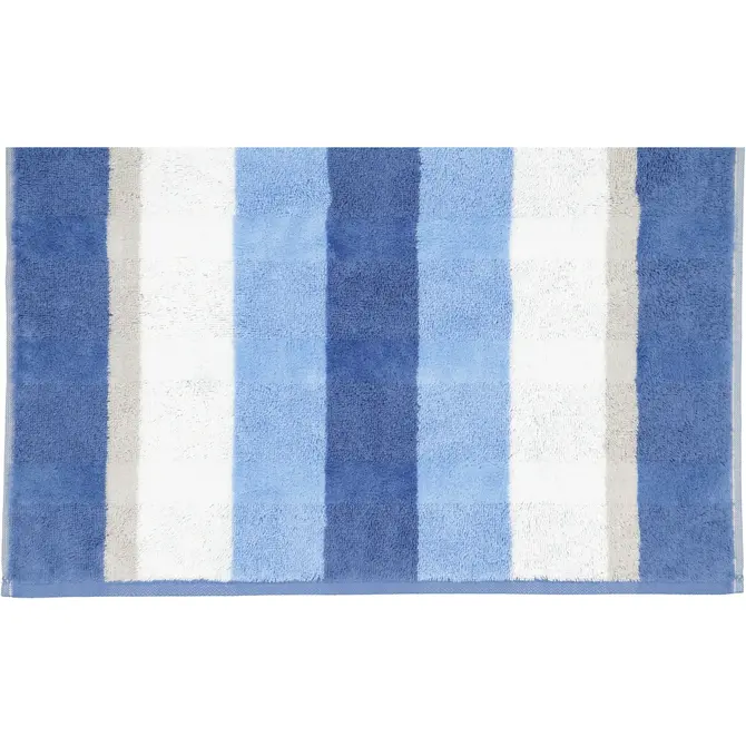 Cawo Noblesse Stripes Serviette d'invité 30x50 saphir