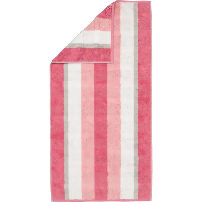 Cawo Noblesse Stripes  Handdoek 50x100 altrosa