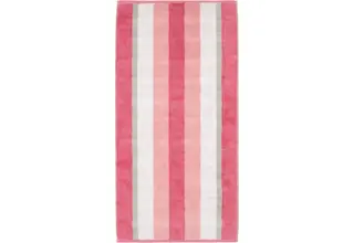 Cawo Noblesse Stripes Serviette d'invité 30x50 vieux rose