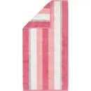 Cawö Cawo Noblesse Stripes  Gastendoekje 30x50 altrosa