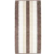Cawo Noblesse Stripes Serviette de bain 80x150 noix
