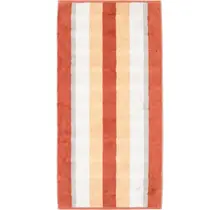 Cawo Noblesse Stripes Serviette d'invité 30x50 brique