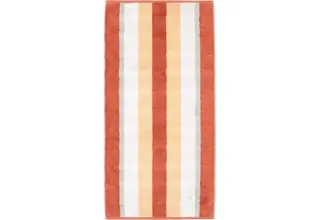 Cawo Noblesse Stripes Serviette d'invité 30x50 brique