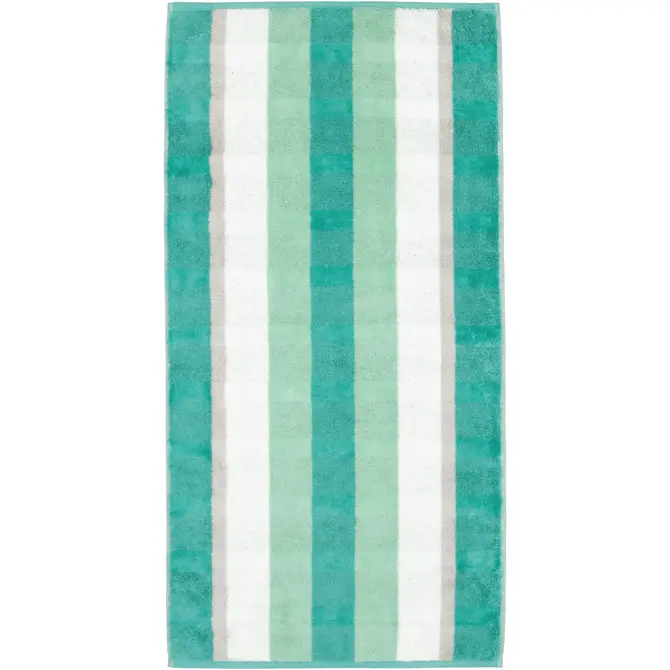 Cawo Noblesse Stripes Serviette de bain 80x150 émeraude