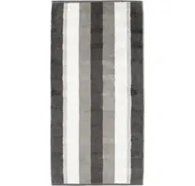 Cawo Noblesse Stripes Serviette d'invité 30x50 anthracite
