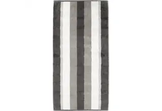 Cawo Noblesse Stripes Serviette d'invité 30x50 anthracite