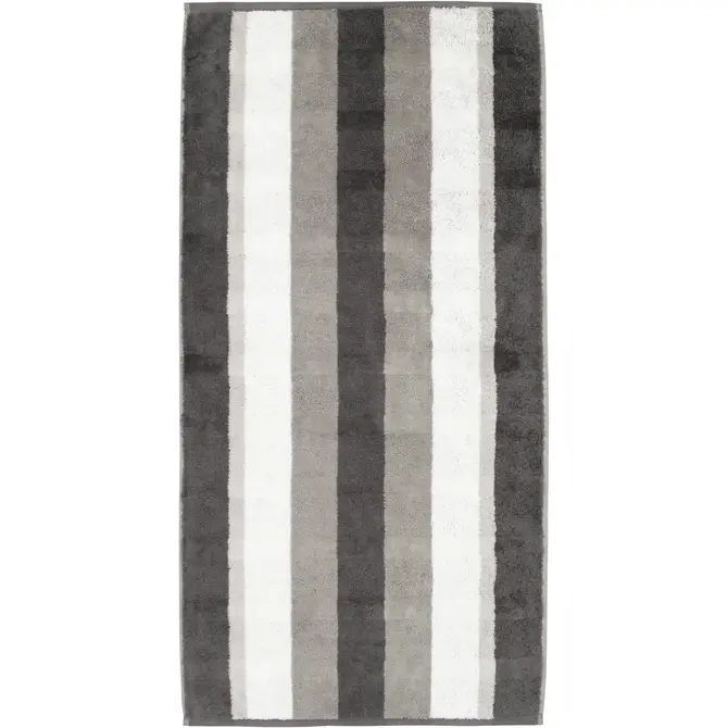 Cawo Noblesse Stripes Serviette d'invité 30x50 anthracite